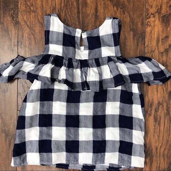 Copper Key Cold Shoulder Buffalo Check Top M - Picture 3 of 6